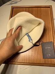 Prada wool hat in white - 4