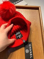 Chanel wool hat in red - 5