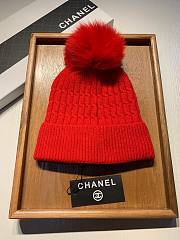 Chanel wool hat in red - 3