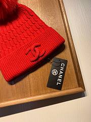 Chanel wool hat in red - 2