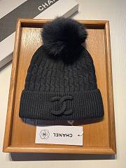 Chanel wool hat in black - 6