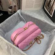 Chanel Heart-shaped flap bags in pink AS2060 20cm - 6