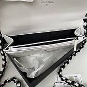 Chanel small Flap bag lambskin in white/black hardware AP0957 20cm - 4
