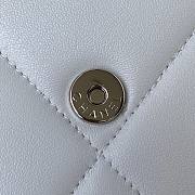 Chanel small Flap bag lambskin in white/black hardware AP0957 20cm - 5