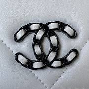 Chanel small Flap bag lambskin in white/black hardware AP0957 20cm - 6