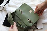 Chanel Flap bag soft lambskin in moss color 20cm - 4