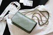 Chanel Flap bag soft lambskin in moss color 20cm - 6