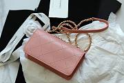 Chanel Flap bag soft lambskin in pink 20cm - 5