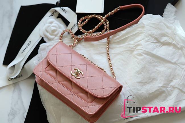 Chanel Flap bag soft lambskin in pink 20cm - 1