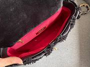 Chanel 19 Flap bag shearling velvet in black - 6
