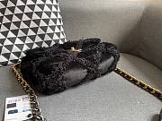 Chanel 19 Flap bag shearling velvet in black - 5