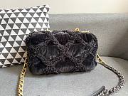 Chanel 19 Flap bag shearling velvet in black - 2