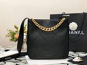 Chanel Hippie shoulder bucket bag in black 29cm - 3