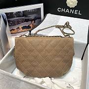 Chanel Flap bag vintage grained calfskin in dark beige 30cm - 4