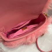 Chanel mini Flap bag shearling lambskin in pink AS2885 15cm - 4