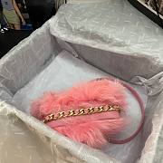 Chanel mini Flap bag shearling lambskin in pink AS2885 15cm - 6