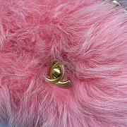 Chanel mini Flap bag shearling lambskin in pink AS2885 15cm - 3