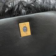 Chanel mini Flap bag shearling lambskin in black AS2885 15cm - 6