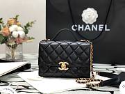 Chanel mini Flap bag lambskin & gold metal 17cm - 1