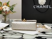 Chanel Mini Flap Bag Lambskin & Gold Metal In White 17cm - 6