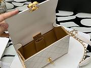 Chanel Mini Flap Bag Lambskin & Gold Metal In White 17cm - 4