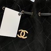 Chanel Bucket bag velvet & gold metal 32cm - 5