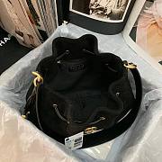 Chanel Bucket bag velvet & gold metal 32cm - 6
