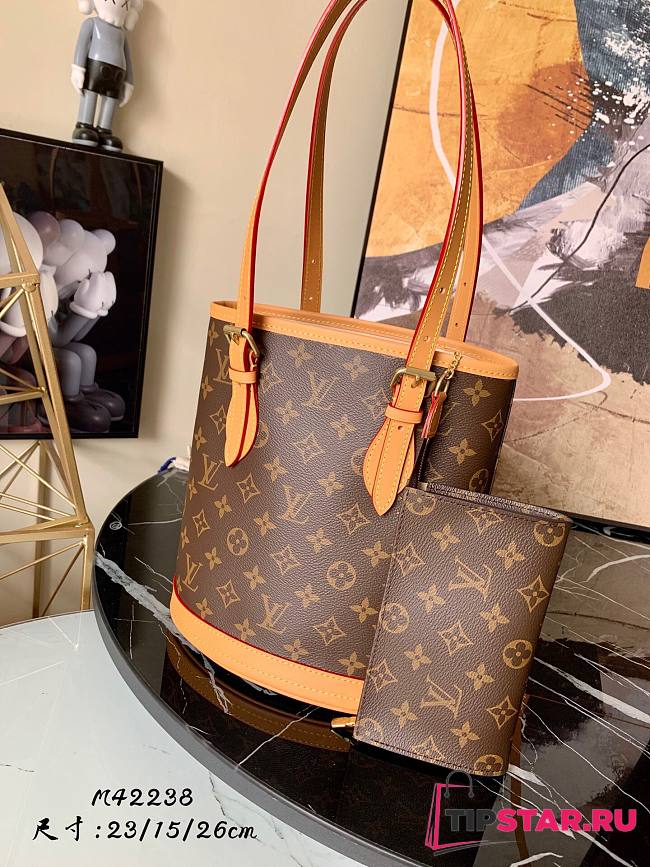 LV Petit bucket monogram shoulder bag M42238 23cm - 1