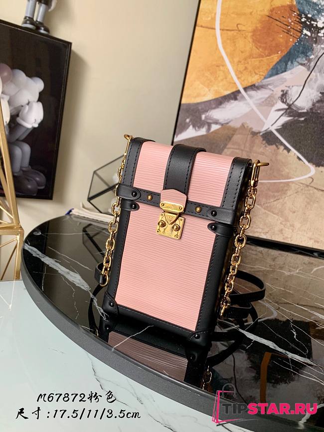 LV Vertical trunk pochette epi leather in rose M67872 17.5cm - 1