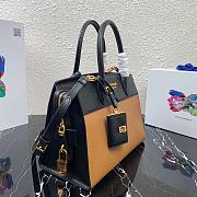 Prada Saffiano leather tote bag in yellow 1BA046 30cm - 5