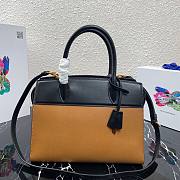 Prada Saffiano leather tote bag in yellow 1BA046 30cm - 3