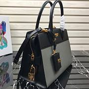 Prada Saffiano leather tote bag in gray 1BA046 30cm - 3