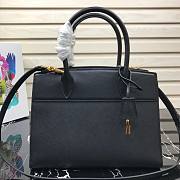 Prada Saffiano leather tote bag in black 1BA046 30cm - 3