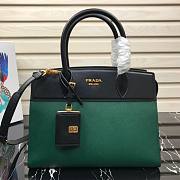 Prada Saffiano leather tote bag in green 1BA046 30cm - 1
