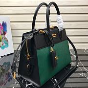 Prada Saffiano leather tote bag in green 1BA046 30cm - 3