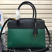 Prada Saffiano leather tote bag in green 1BA046 30cm - 5
