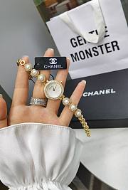 Chanel watches with gold bracelet pearl and diamonds - 2