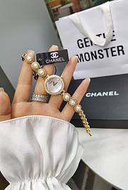 Chanel watches with gold bracelet pearl and diamonds - 4