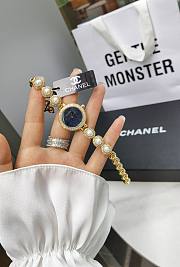 Chanel watches with gold bracelet pearl and diamonds - 6