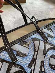 Burberry Beach tote monogram print E-canvas blue 24cm - 4