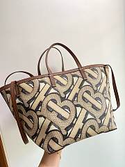 Burberry Beach tote monogram print E-canvas brown 24cm - 1