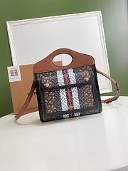 Burberry Pocket bag mini monogram stripe e-canvas 23cm - 1