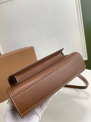 Burberry Pocket bag medium topstitch detail leather brown 23cm - 5