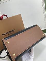 Burberry small Title bag small leather and vintage check two-handle 32cm - 3