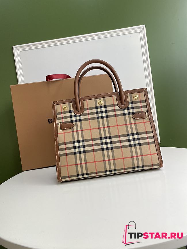 Burberry small Title bag small vintage check two-handle 32cm - 1