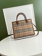 Burberry small Title bag small vintage check two-handle 32cm - 4