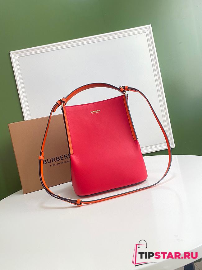 Burberry small Bucket bag red leather 21cm - 1