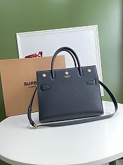 Burberry small Title bag leather two-handle in black 32cm - 1