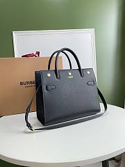 Burberry small Title bag leather two-handle in black 32cm - 5