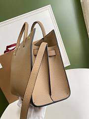 Burberry small Title bag leather two-handle in beige 32cm - 2